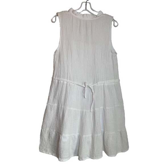 Joie White Resort Dress Boho Women Beach Pool Cover Tie Waist Sm - Picture 2 of 3